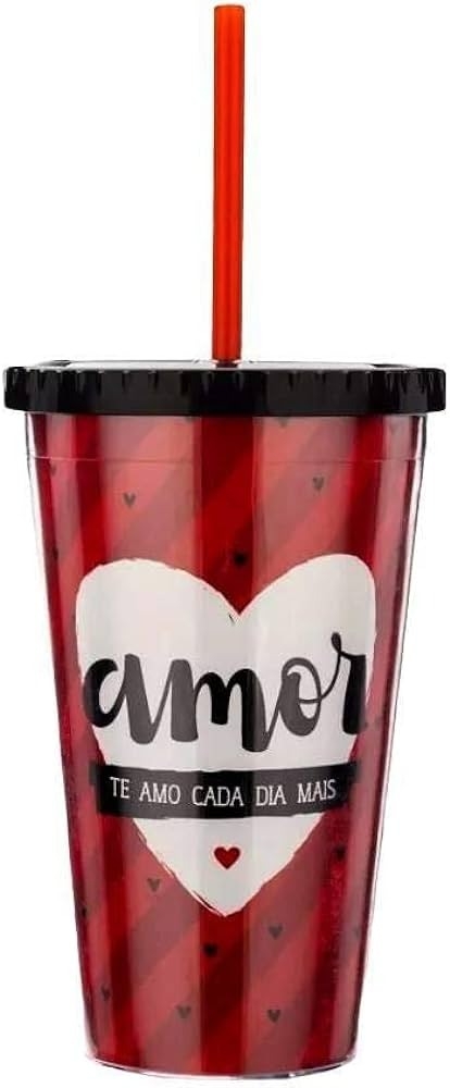 Copo com Canudo Amor Demais