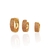 Brinco Dourado Argola Cravejada Zircônia Cristal M - 4646 / 4607 / 4647