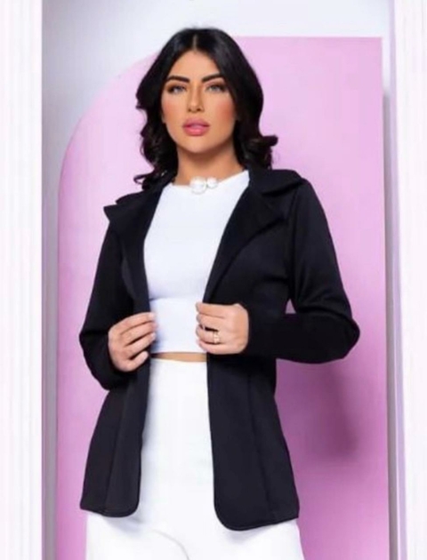 Blazer Neoprene Aberto - Preto