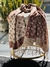 Lenço Pashmina Echarpes Inspiração LV - Marrom