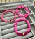 Mix Pulseiras Rosa Neon