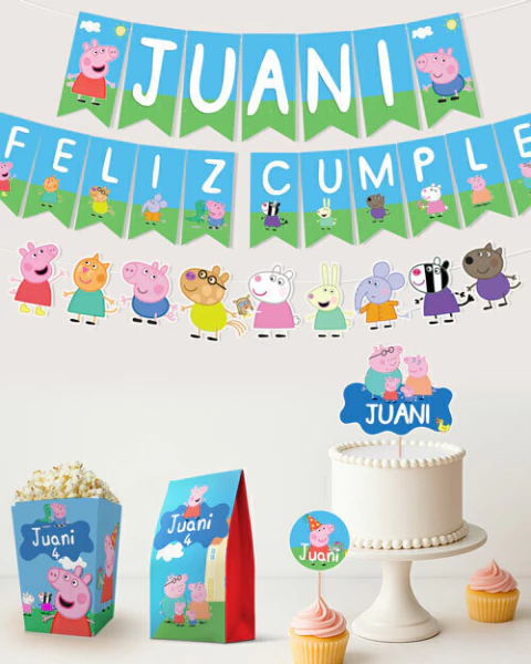 Kit Imprimible Peppa Pig. Deco y Candy Bar Personalizado - comprar online