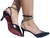 Scarpin Napa preto comm strass salto 7 cm