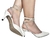 Scarpin Napa off white com strass salto 7 cm