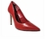 scarpin napa vermelho colorblock salto 11 cm - comprar online
