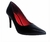 Scarpin napa preto forrado de vermelho salto 9 cm - loja online