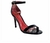 Sandalia verniz preto 2 em 1 com forro vermelho salto 9 cm na internet