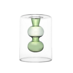 Vaso Duplo Vidro Verde 10x8 - comprar online