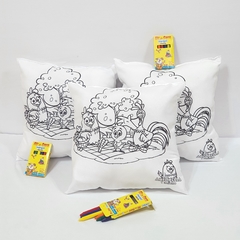 Almofada para colorir Galinha Pintadinha lembrancinha para festa de aniversário na internet