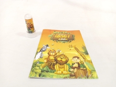 Livrinho de pintar personalizado lembrancinha para Festa de Aniversário no tema Safari - Festa das Lembrancinhas