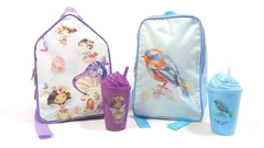 Kit Mochila com copo no tema Jardim das Fadas lembrancinha para festa - loja online