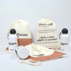 Kit lembrancinha para padrinhos e madrinhas