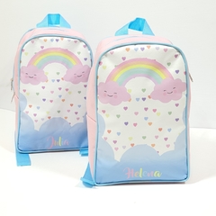 Mochila no tema Arco íris para lembrancinha na internet