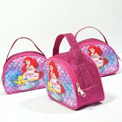 Nécessaire glitter meia lua tema A pequena sereia para lembrancinha - comprar online