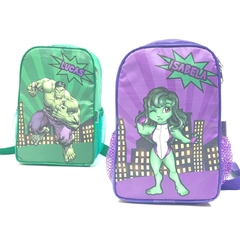 Mochila no tema Hulk para lembrancinha - Festa das Lembrancinhas