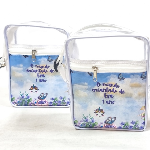 Shoulder Bag PVC tema Jardim das fadas lembrancinha