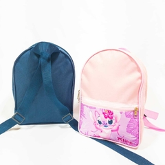 Mochila com bolso no tema Stitch e Angel para lembrancinha - Festa das Lembrancinhas