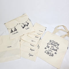 Kit organizador de viagem completo personalizado