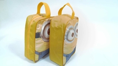 Porta chuteira no tema minnions para lembrancinha - Festa das Lembrancinhas