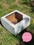 Caja desayuno grande con visor en triangulo 24x24x12
