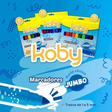 MARCADOR KOBY JUMBO SURTIDOS X6