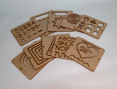 KIT ESTÊNCIL SEIN - Lâminas de estêncil em Madeira MDF - 10 peças
