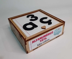 ALFANUMÉRICO TÁTIL - Letras em números em madeira MDF - 63 peças. - comprar online