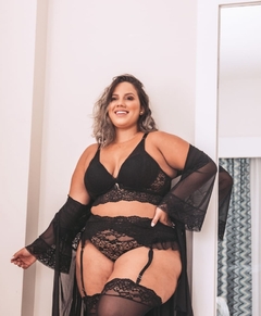 Conjnto Lara com cinta liga e meias - Joyce A de Oliveira