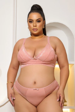 Conjunto LISA com aro sensual de tule com renda e calcinha fio - comprar online