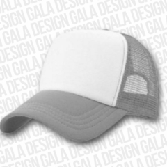 G06 - GORRA TRUCKER GRIS FRENTE BLANCA