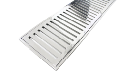 Grelha Inox para piso 10 cm x 1 mt
