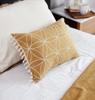 Almohadon flor y fleco