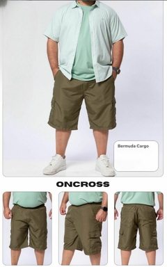 Bermuda Sarja Cargo Plus Size com Elástico - comprar online