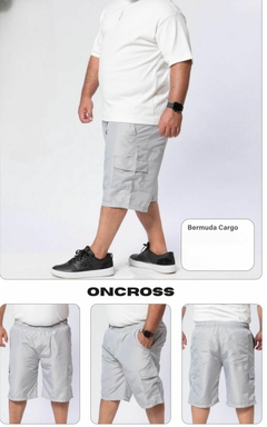 Bermuda Sarja Cargo Plus Size com Elástico - Tornado Moda Masculina
