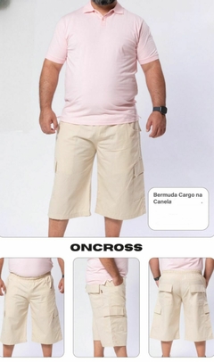 Imagem do Bermuda Sarja Cargo Plus Size com Elástico