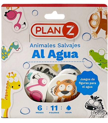 JUEGO PARA EL BAÑO ANIMALES SALVAJES AL AGUA PLAN Z