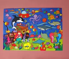 ROMPECABEZAS FONDO DEL MAR 28 PZAS GRANDES PUZZLE PLAN Z - CIUDAD RAYUELA