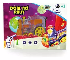 TREN DOMINO RALLY SPACE CON LUZ Y SONIDO 80 PIEZAS