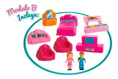CASITA CON MUÑECOS MAS ACCESORIOS MASION DIVERTIDA - CIUDAD RAYUELA