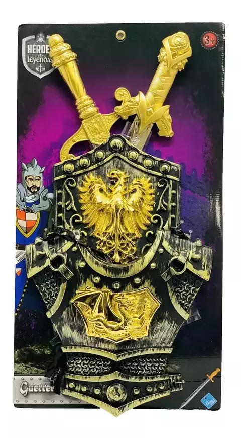 ESCUDO Y ESPADAS DISFRAZ GUERRERO DRAGON