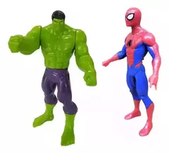 MUÑECOS MARVEL SPIDERMAN + HULK 23 CM ARTICULADOS - comprar online