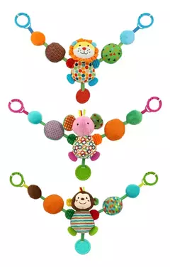 TIRA BARRAL PARA COCHESITO CON PELUCHES SONAJERO WOODY TOYS