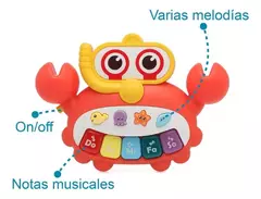 PIANO CANGREJO MUSICAL PARA BEBE HUANGER - comprar online