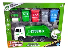 CAMION DE BASURA A FRICCION PARA ARMAR Y DESARMAR
