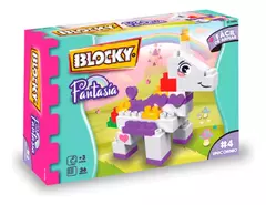 BLOQUES CONSTRUCCION BLOCKY UNICORNIO FANTASIA 36 PIEZAS
