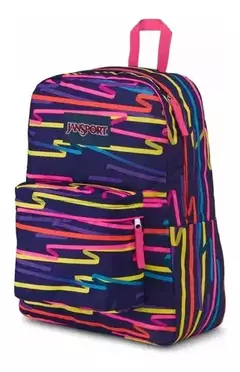 MOCHILA ESCOLAR JANSPORT SUPERBREAK VIOLETA ESTAMPADA 26L - CIUDAD RAYUELA