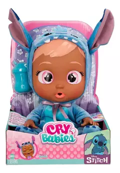 MUÑECA CRY BABIES BEBE LLORON DISNEY STITCH