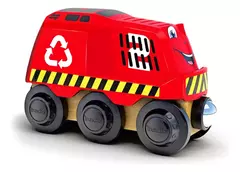 TRENCITY KIT PISTA DE RECICLADO MADERA TREN CON IMAN - CIUDAD RAYUELA