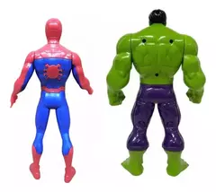 MUÑECOS MARVEL SPIDERMAN + HULK 23 CM ARTICULADOS en internet