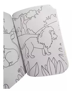 LIBRO PARA COLOREAR PINTA Y PEGA AMIGOS DE LA SELVA PLOW - CIUDAD RAYUELA
